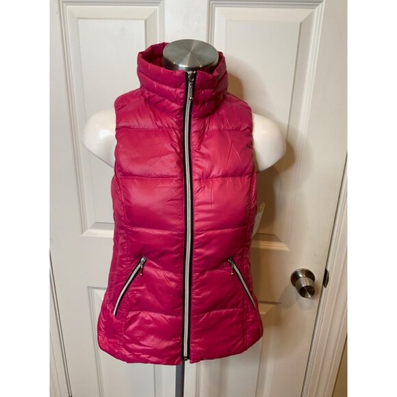 Anorak Red Puffer Zip-Up Vest, Size XS - Picture 1 of 5